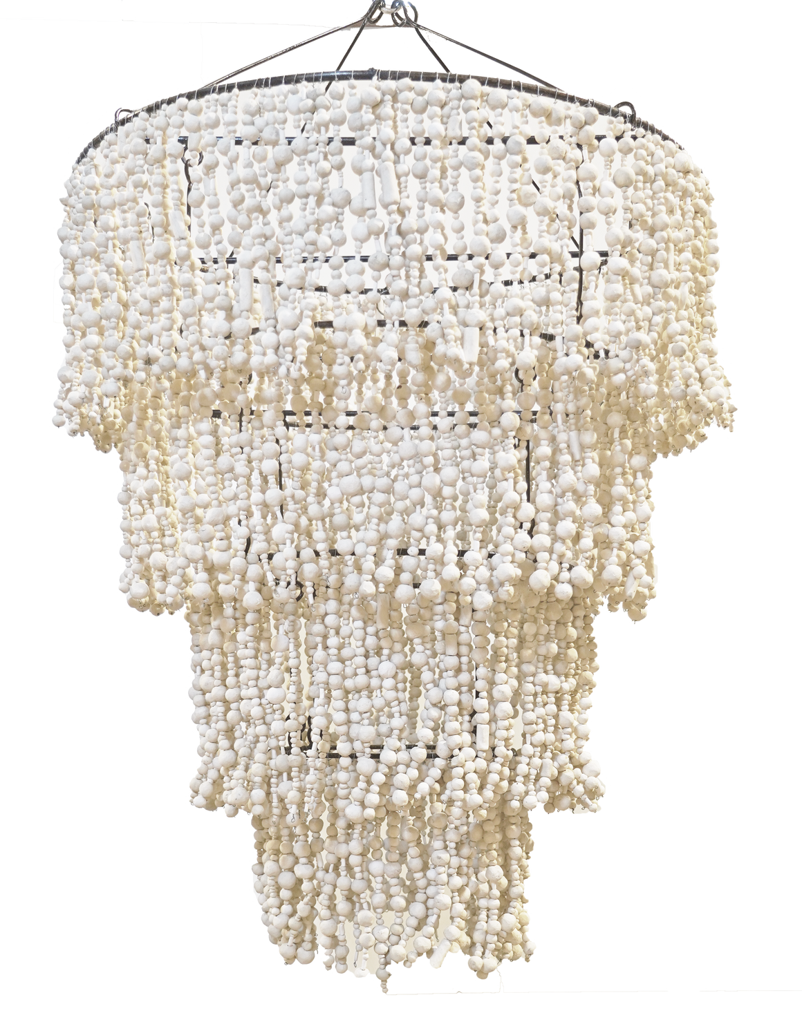 Clay Four-Tier Beaded Chandelier
