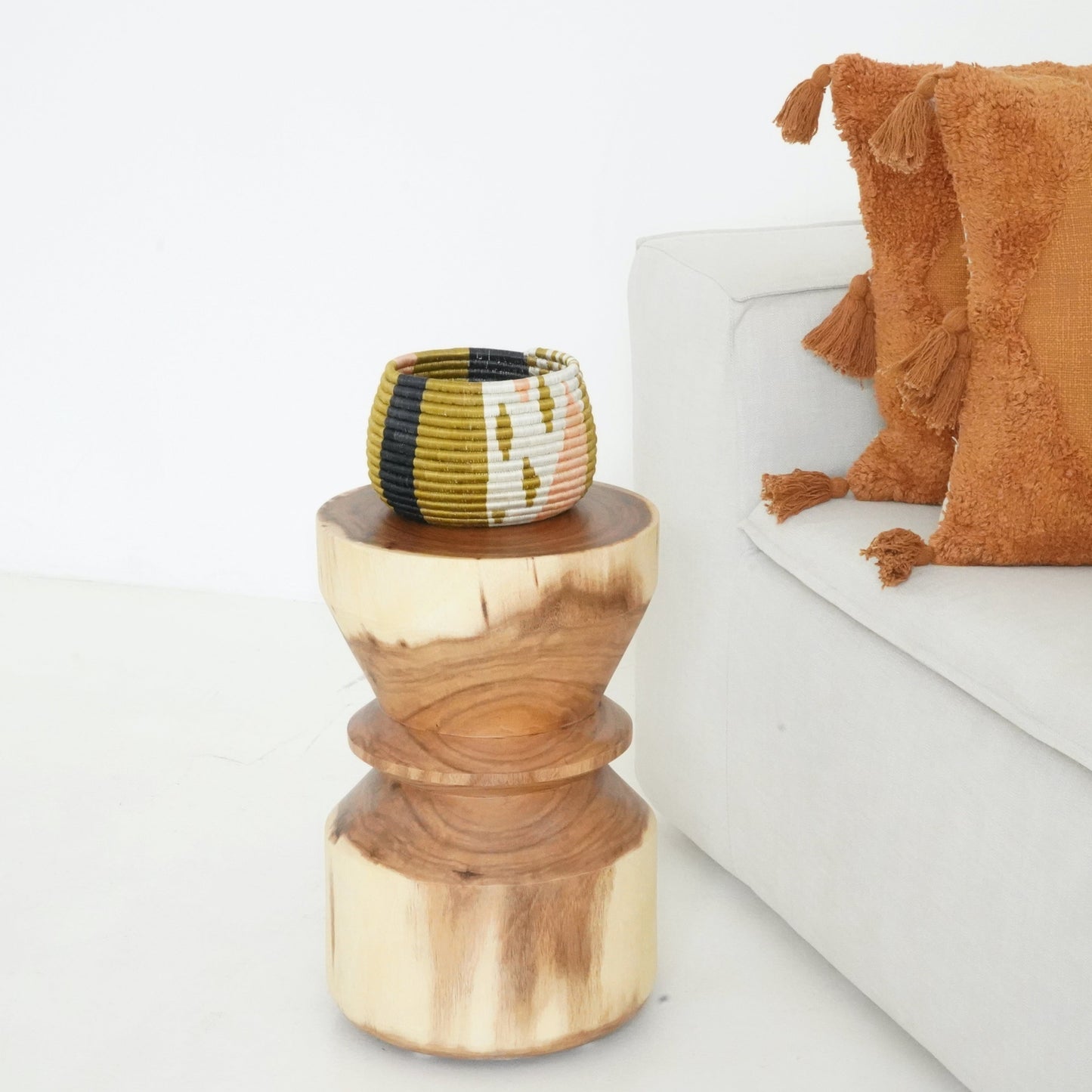 Handcrafted from Suar Wood, Silvano Side Table.