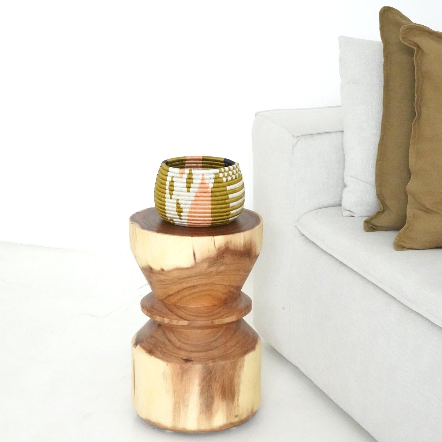 Handcrafted from Suar Wood, Silvano Side Table.