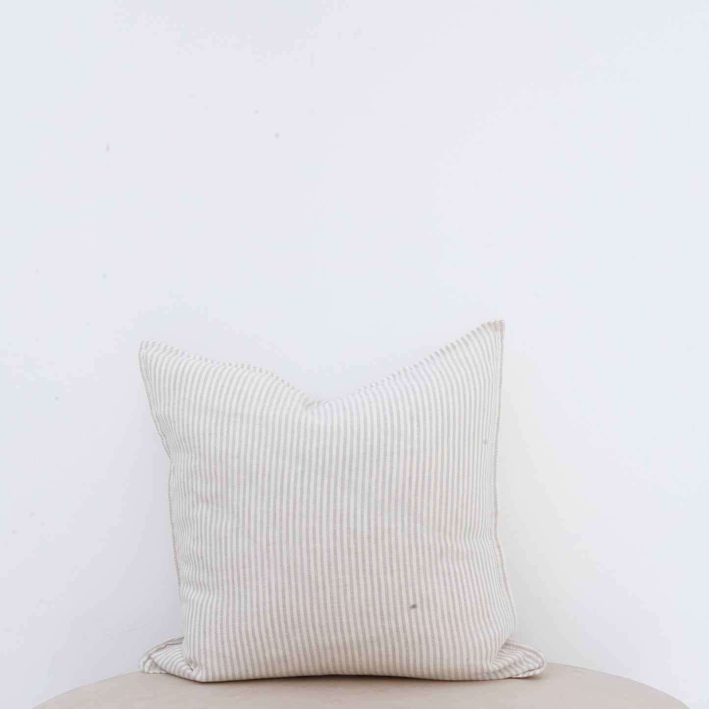 Linen cushion with French seam, classic neutral home accent