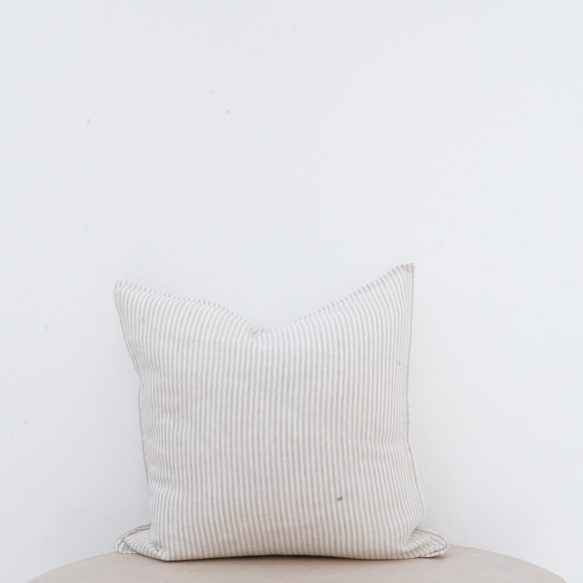 Linen cushion with French seam, classic neutral home accent
