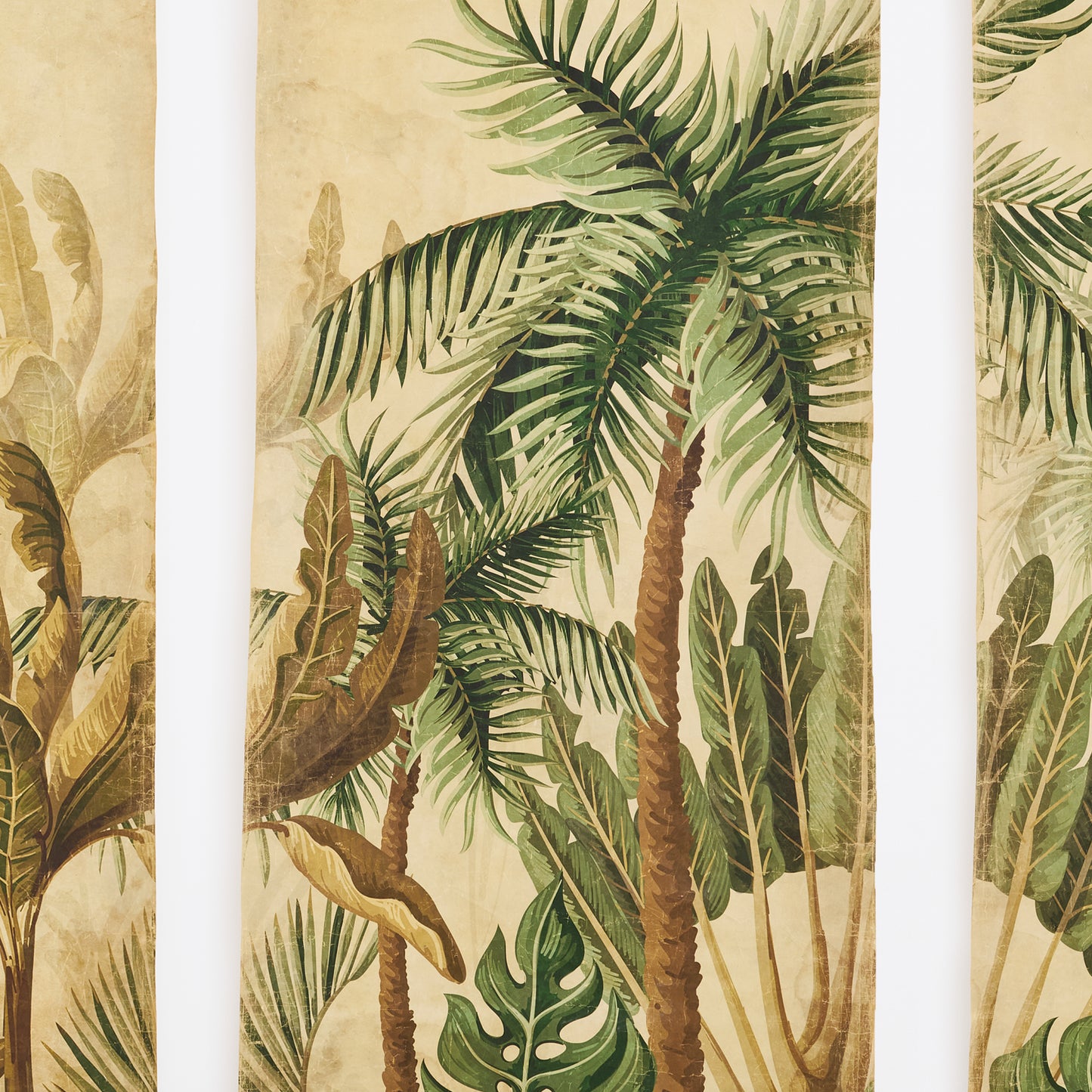 Luxe Banner Recycled Paper Print - Tropical Forest Triplet