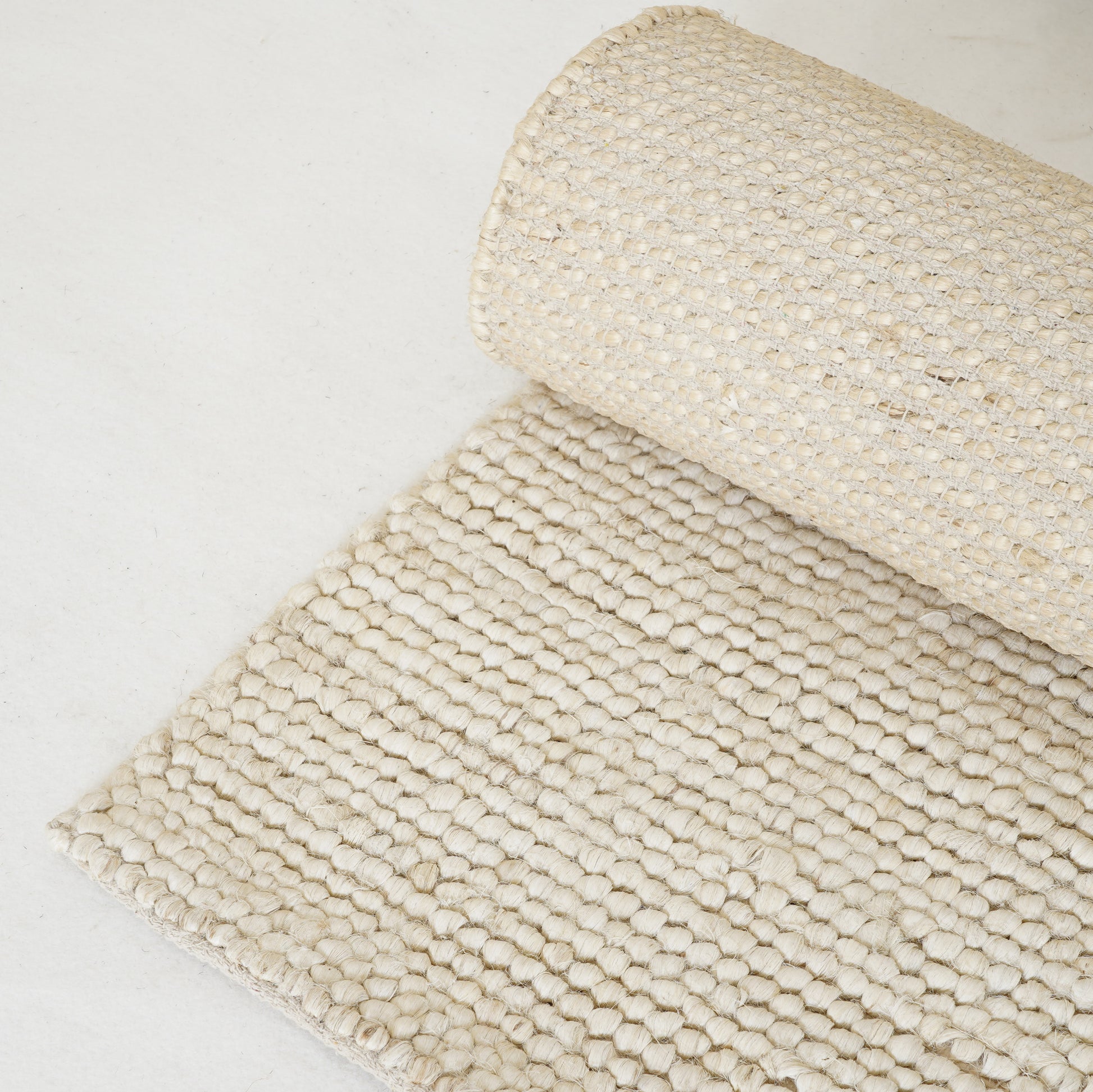 Ivory jute rug, sustainable indoor rug - Tribe Rugs Collection
