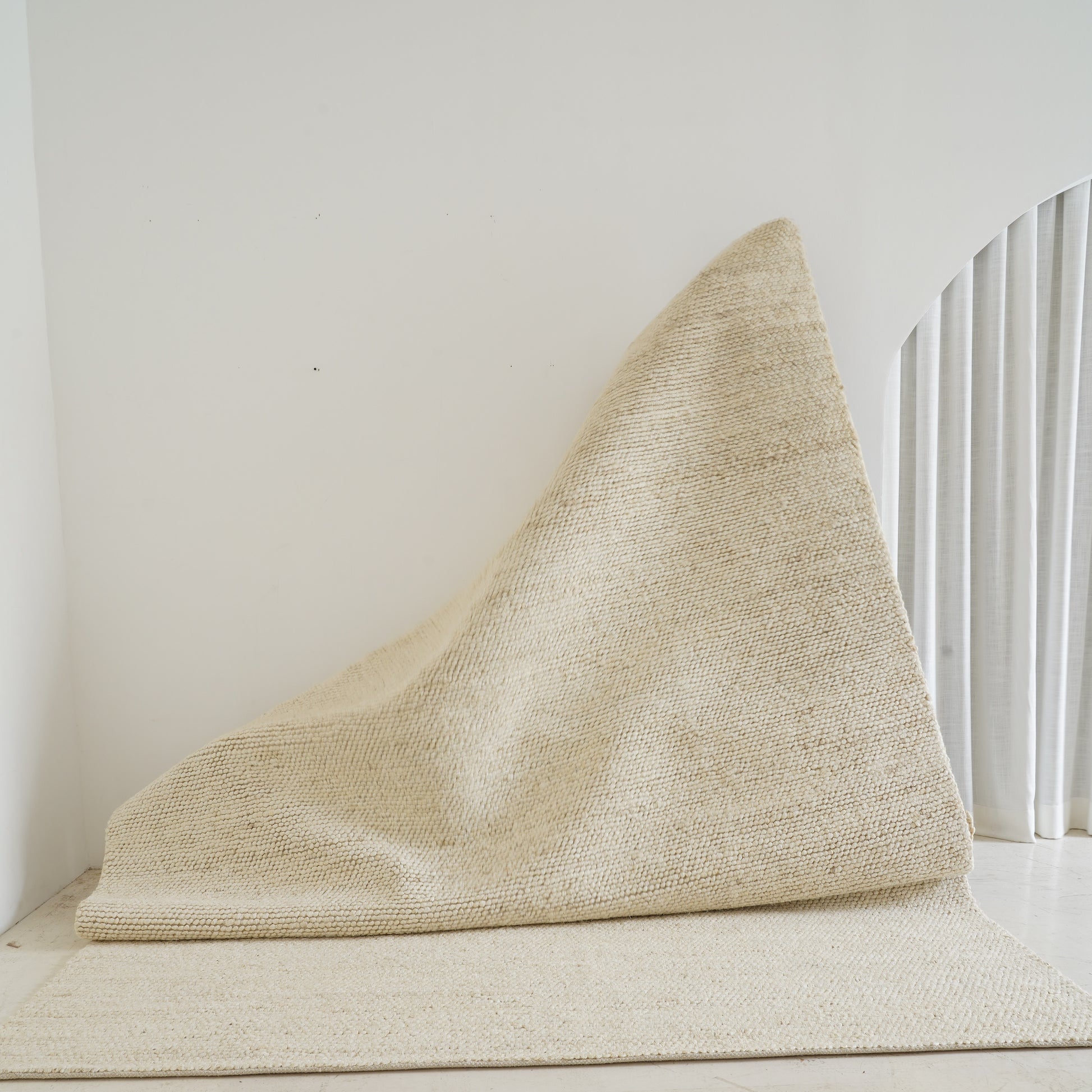 Ivory jute rug, sustainable indoor rug - Tribe Rugs Collection