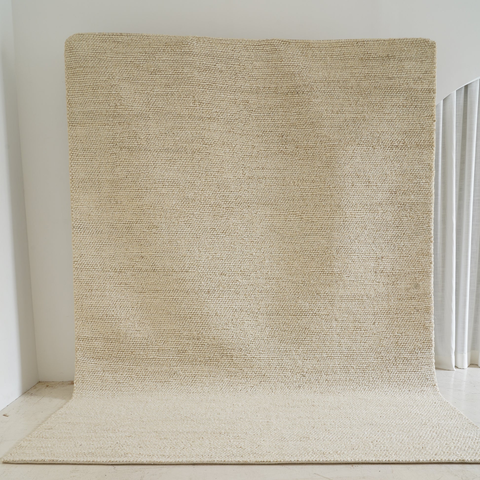 Ivory jute rug, sustainable indoor rug - Tribe Rugs Collection