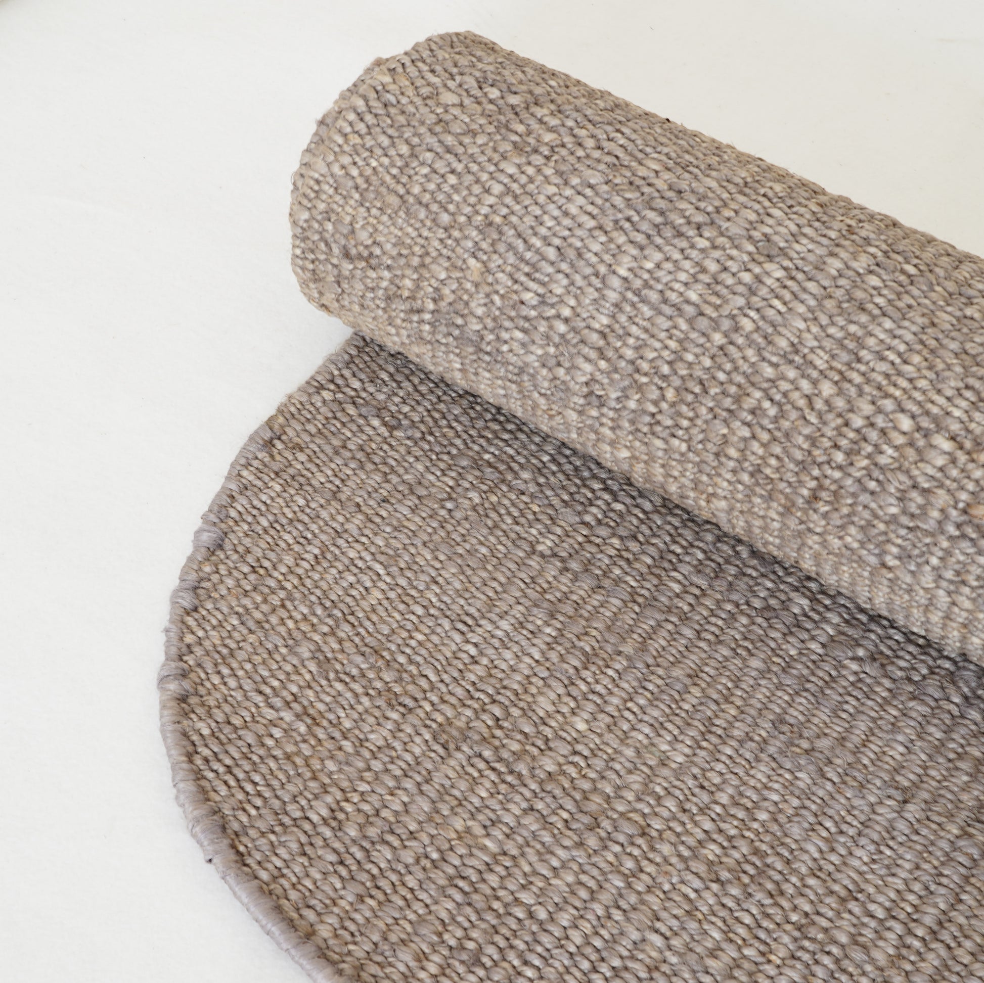 Soft grey jute rug, eco-friendly indoor rug - Tribe Rugs Collection