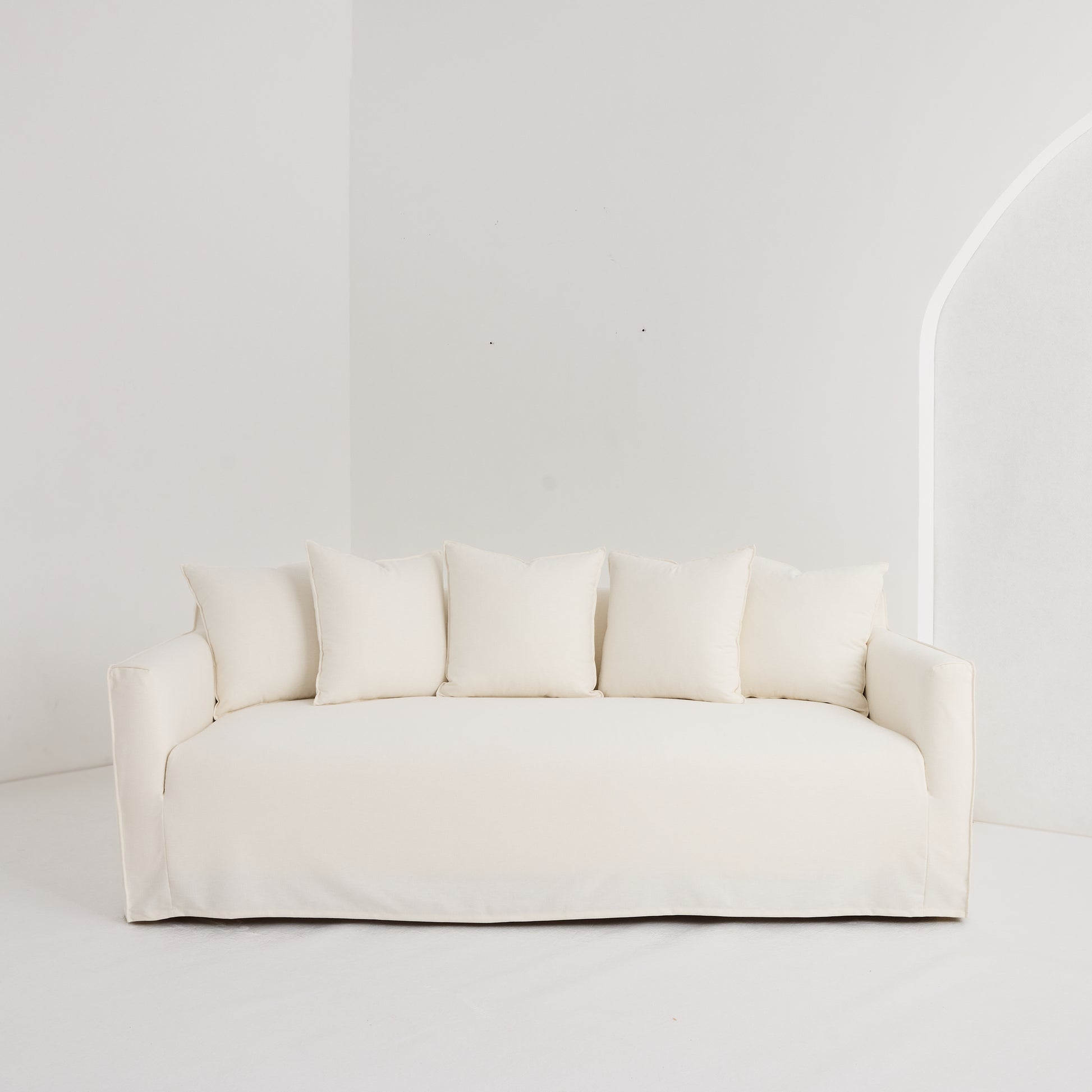 Tribal Chic Sofa, custom made with slip-cover, from Tribe Dubai