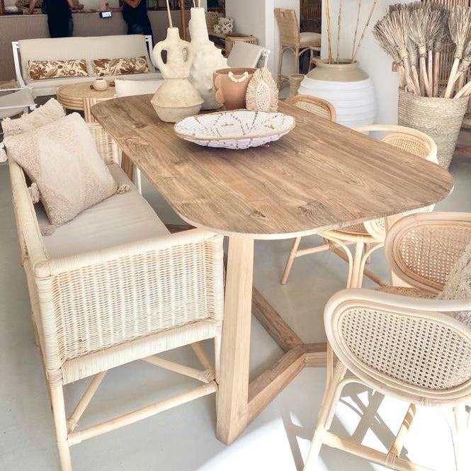 Handcrafted Thyra Reclaimed Wood Dining Table
