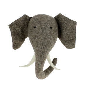 Elephant Large Head with Tusks Wall Decor