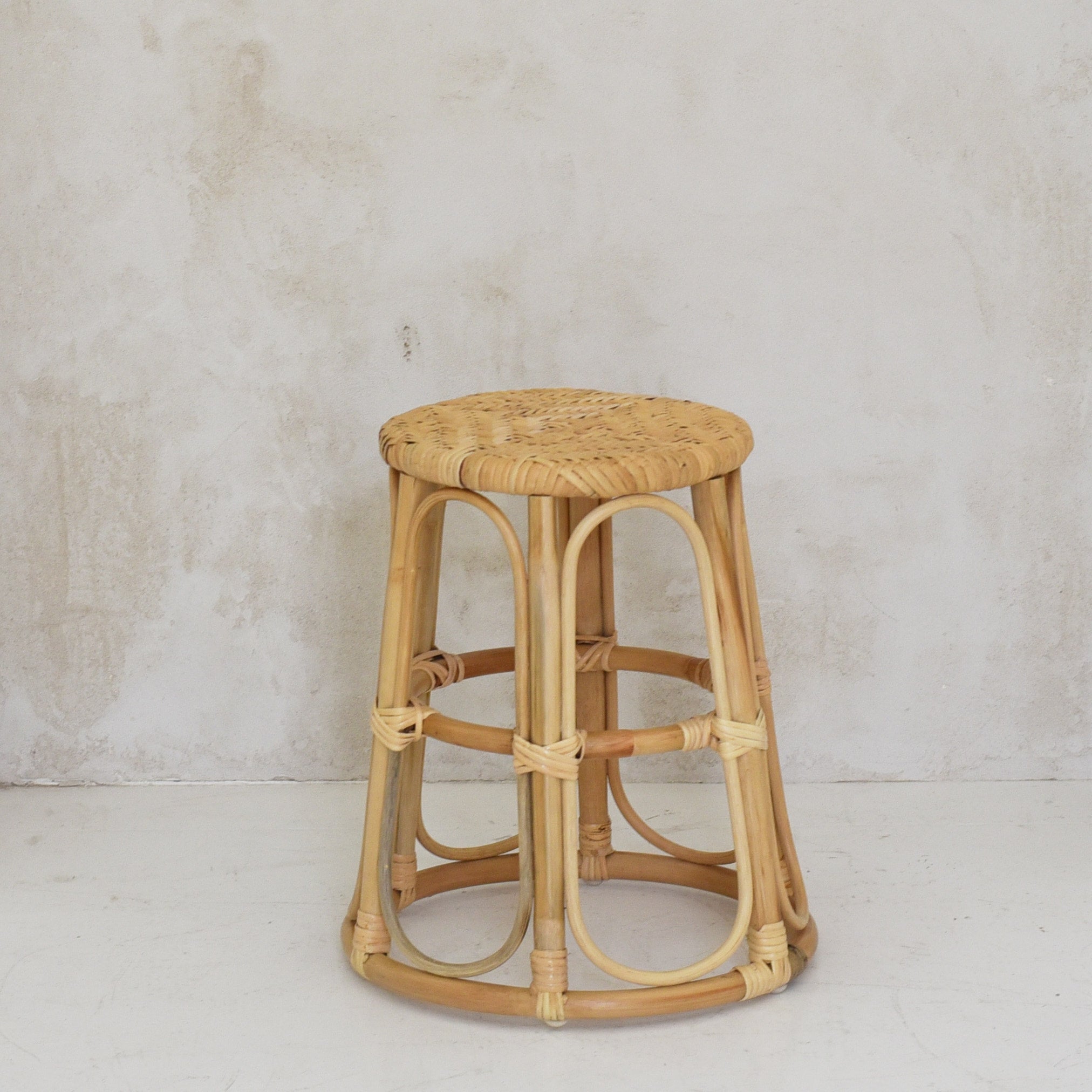 Bamboo Stool Side Table