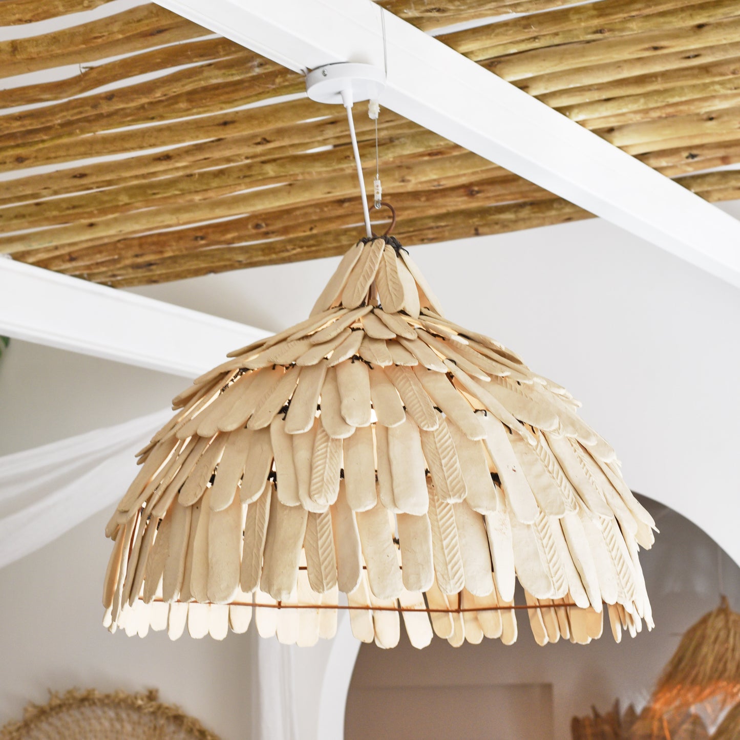 Clay Thatch Dome Light Shade - Tribe Dubai
