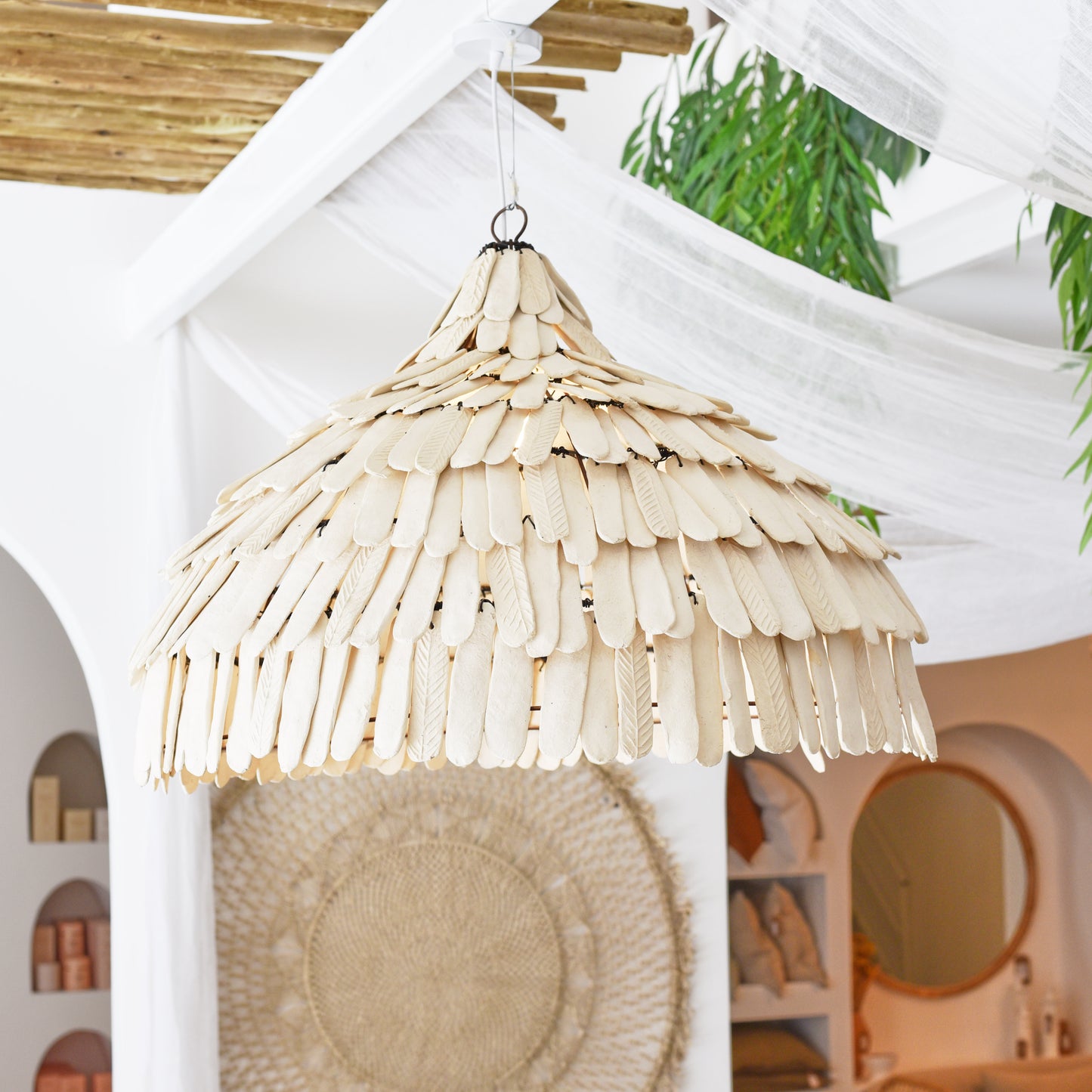 Clay Thatch Dome Light Shade - Tribe Dubai