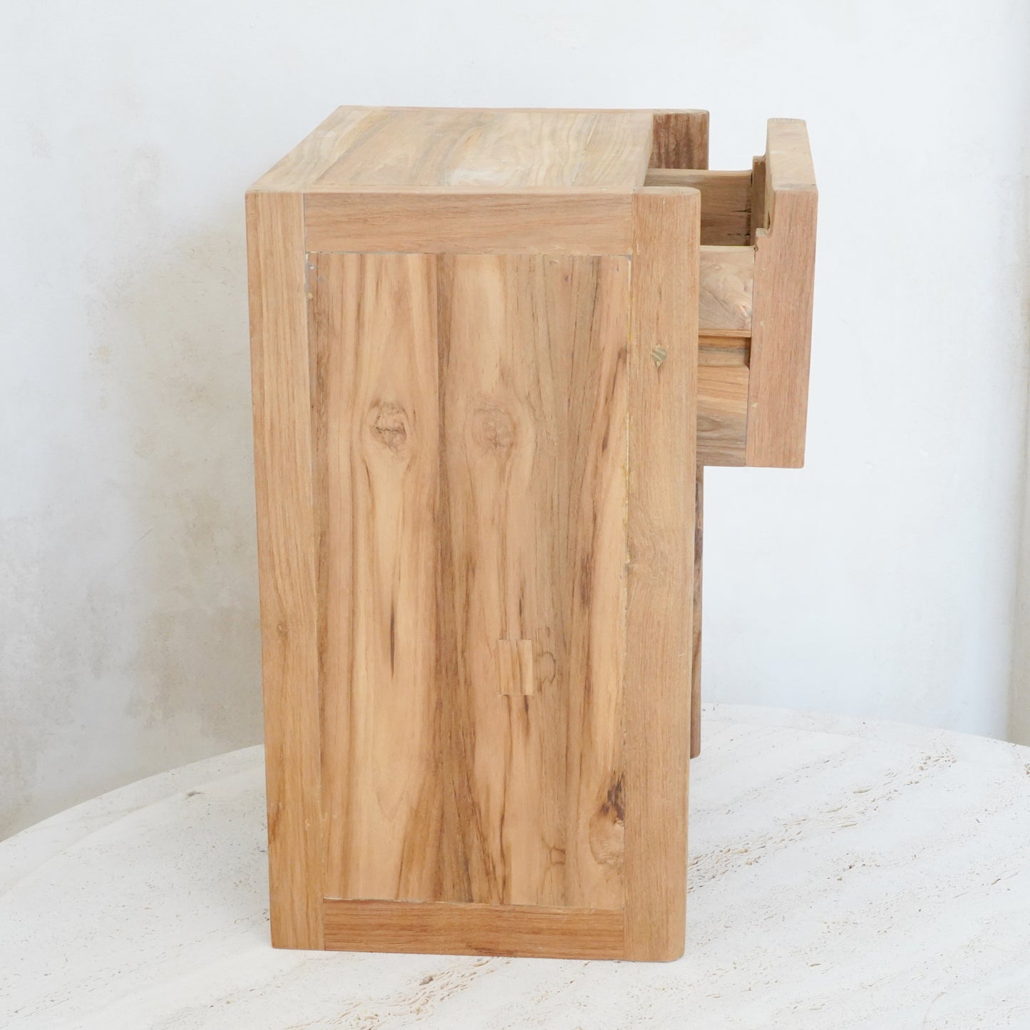 Crafted from reclaimed wood, Theodora Side Table