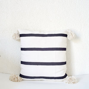 Cinnamon Stripe Cushion, Black and White