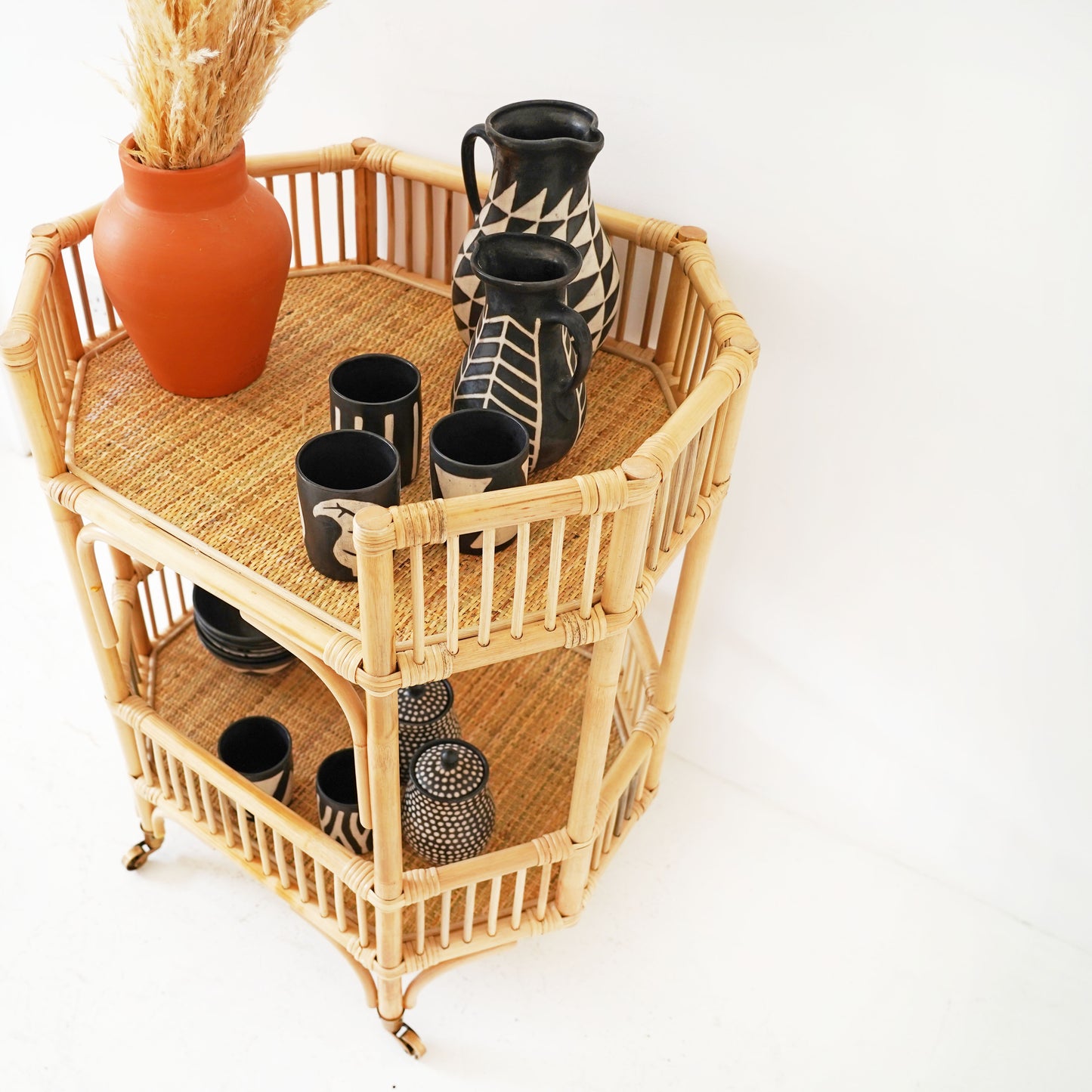 Elegant and Functional Arianna Bamboo Trolley