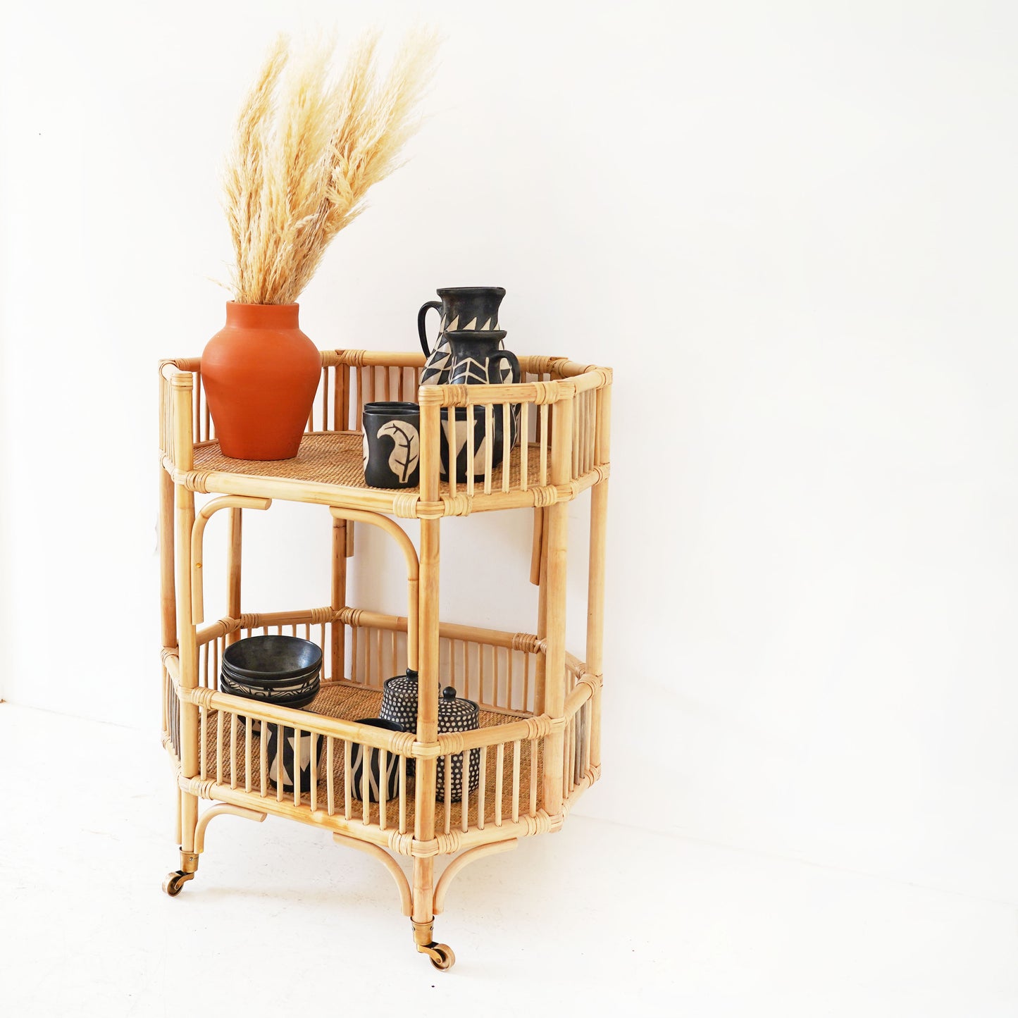 Elegant and Functional Arianna Bamboo Trolley