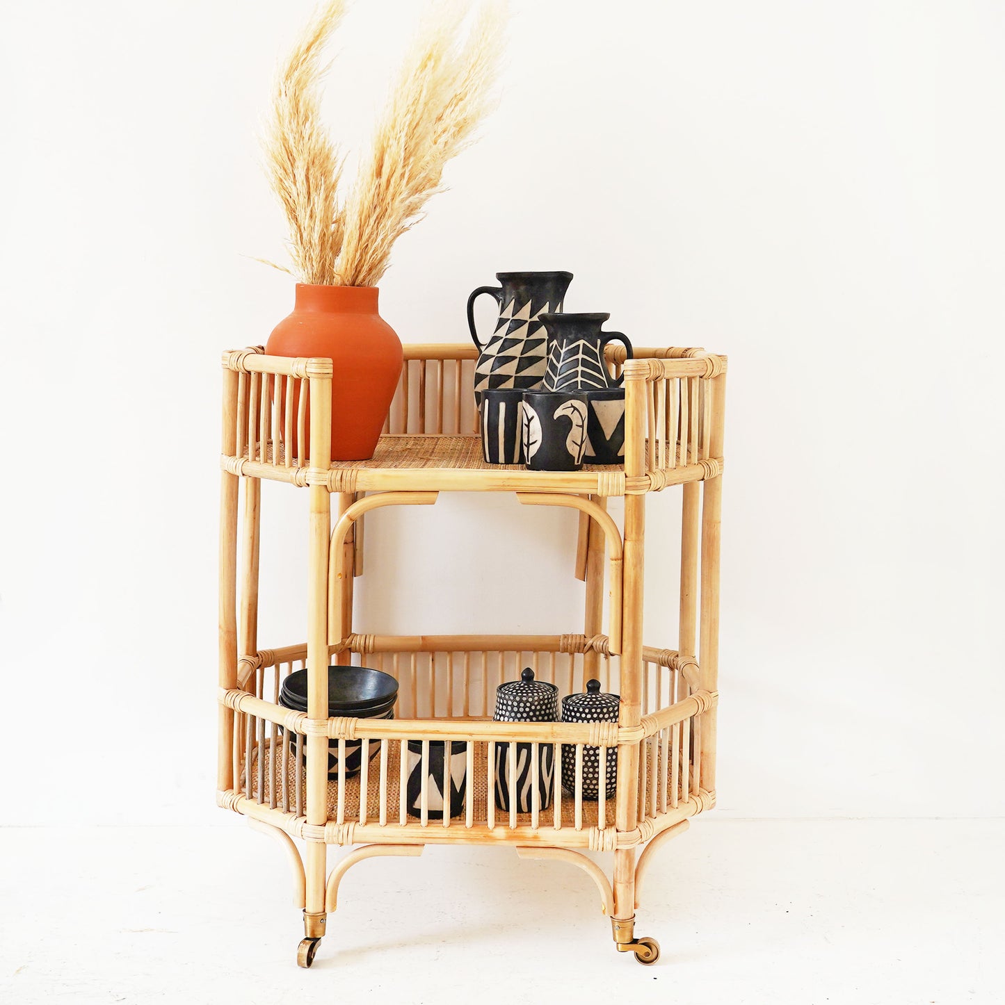 Elegant and Functional Arianna Bamboo Trolley