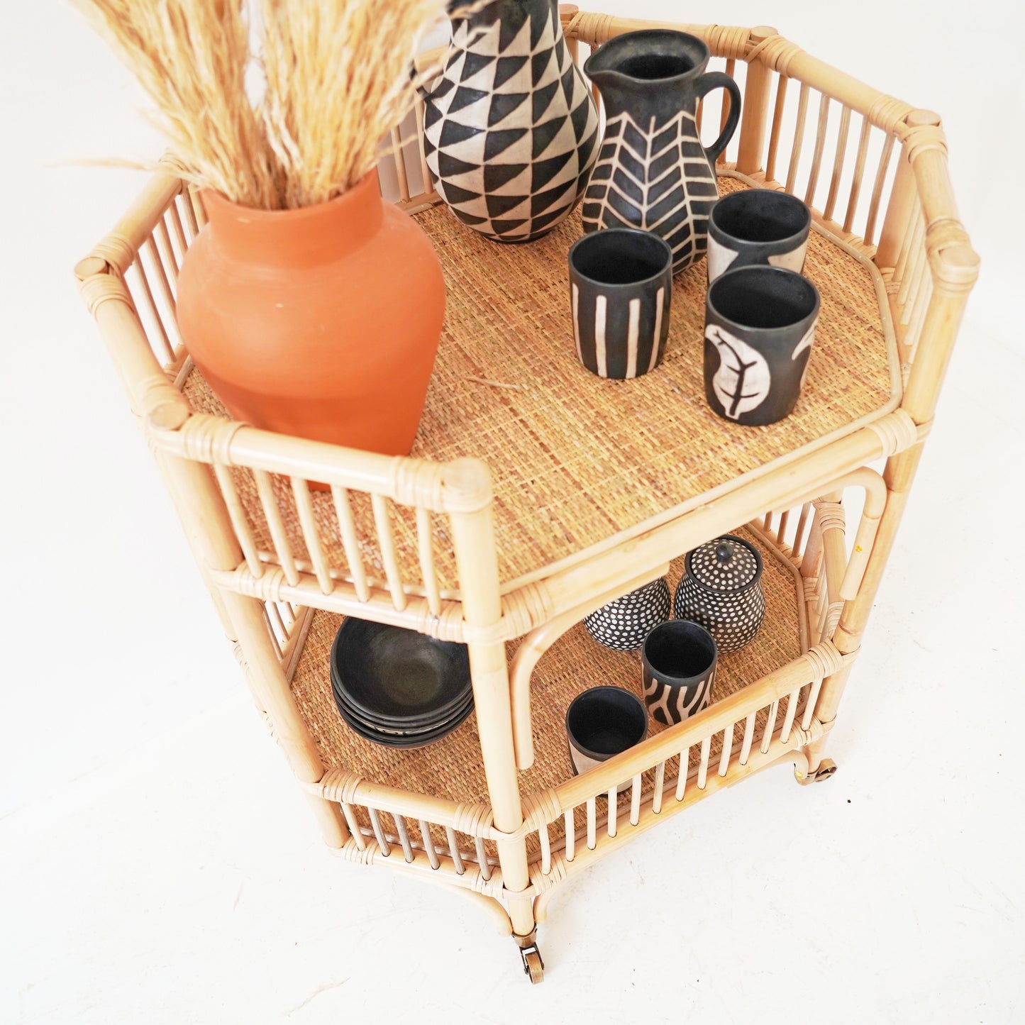 Elegant and Functional Arianna Bamboo Trolley
