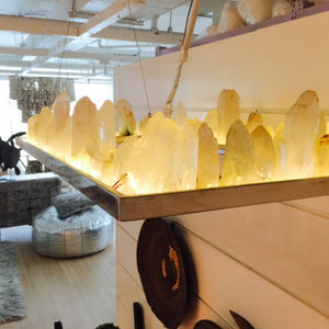 Custom Designed Contemporary Rock Crystal Chandelier Light