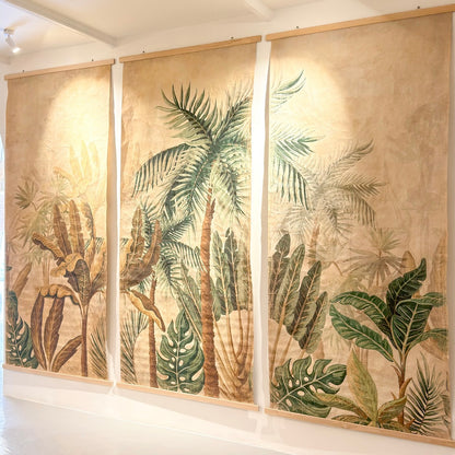 Luxe Banner Recycled Paper Print - Tropical Forest Triplet