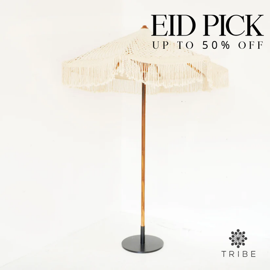 Albertine Macrame Umbrella with stand