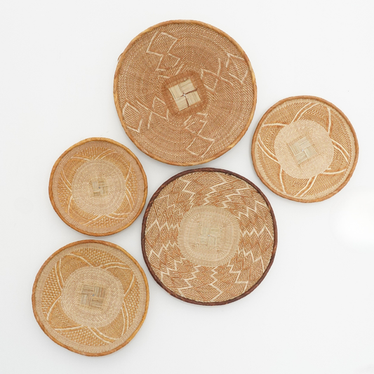 TongaBinga Plates, Caramel - Wall Decorations
