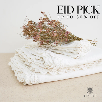 Crochet Linen Collection - Ruby Tablecloth