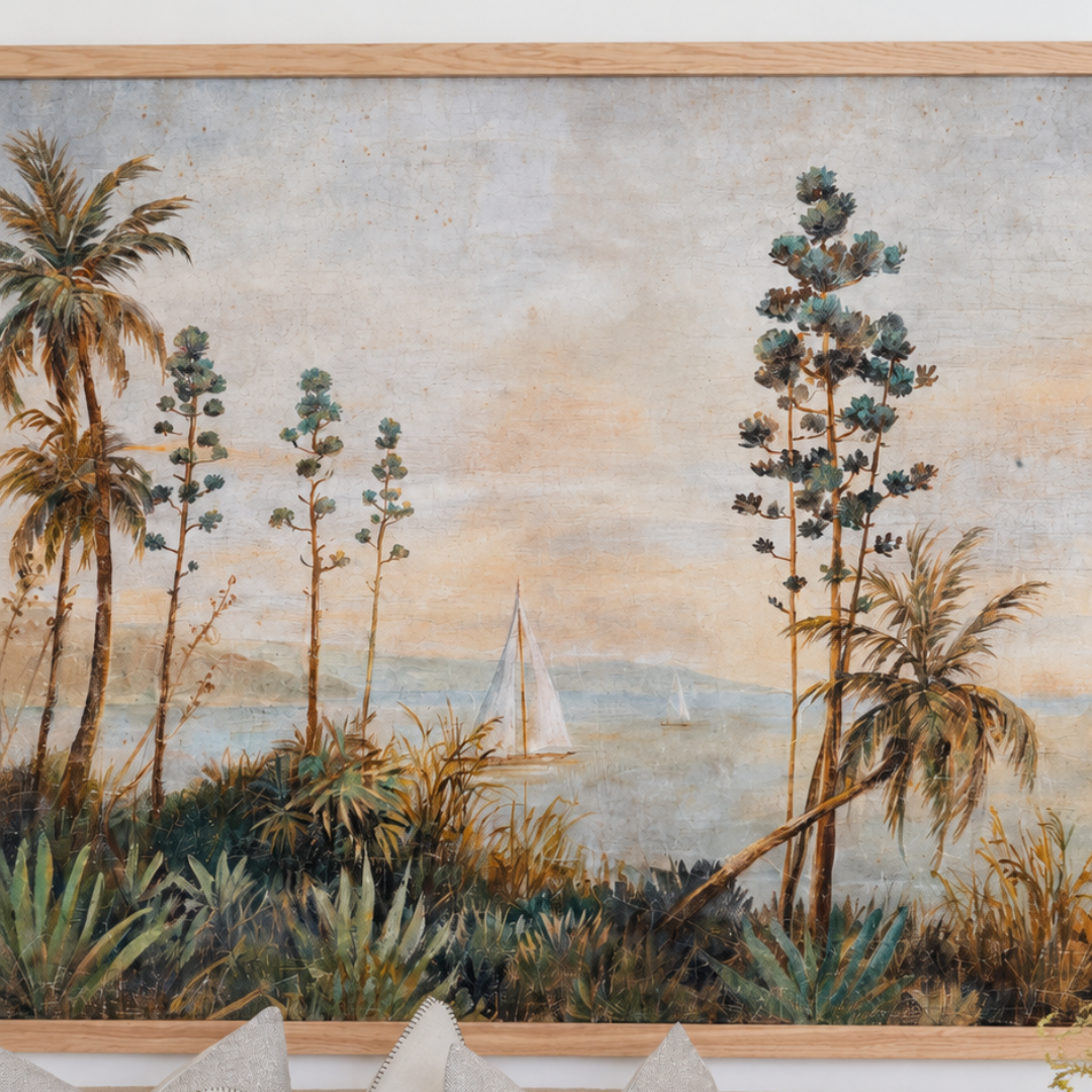 Luxe Banner Recycled Paper Print - Between Palms & Algaves