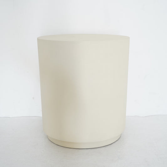 Andre Collection pedestal table in microcement with smooth, sculptural lines and soft matte finish, perfect for contemporary interiors.