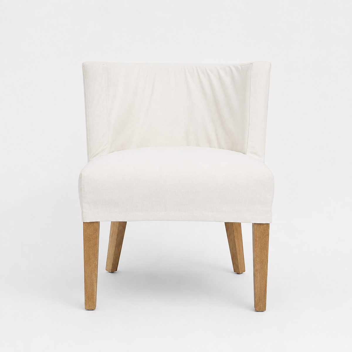 Signature Linen Curved-Back Chair