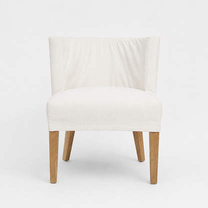 Signature Linen Curved-Back Chair
