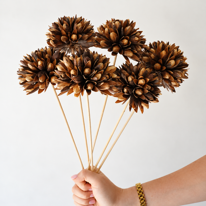 Infinity Flowers - Natural Brown Flower Stem