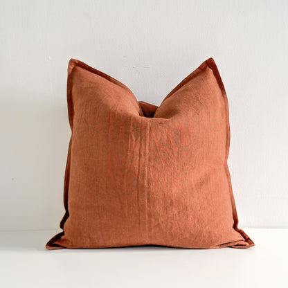 Tobacco Linen Cushion