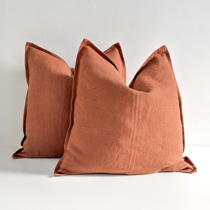 Tobacco Linen Cushion