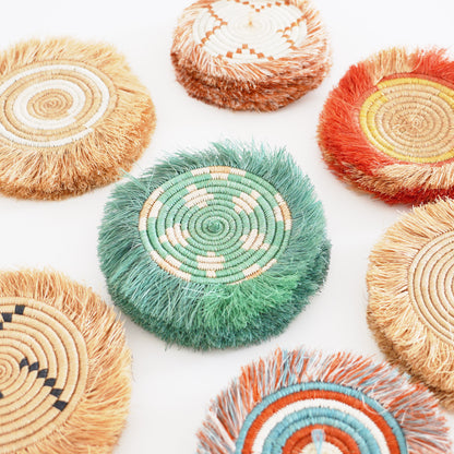 Jamilia Coasters with fringe (Pack of 4)