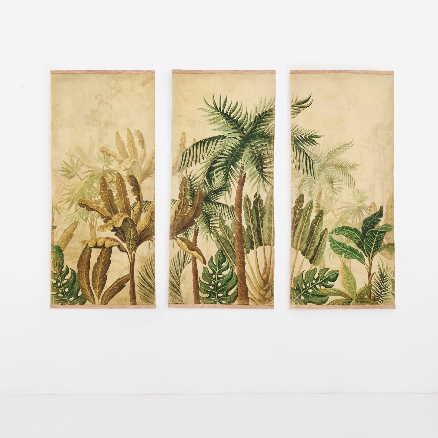 Luxe Banner Recycled Paper Print - Tropical Forest Triplet