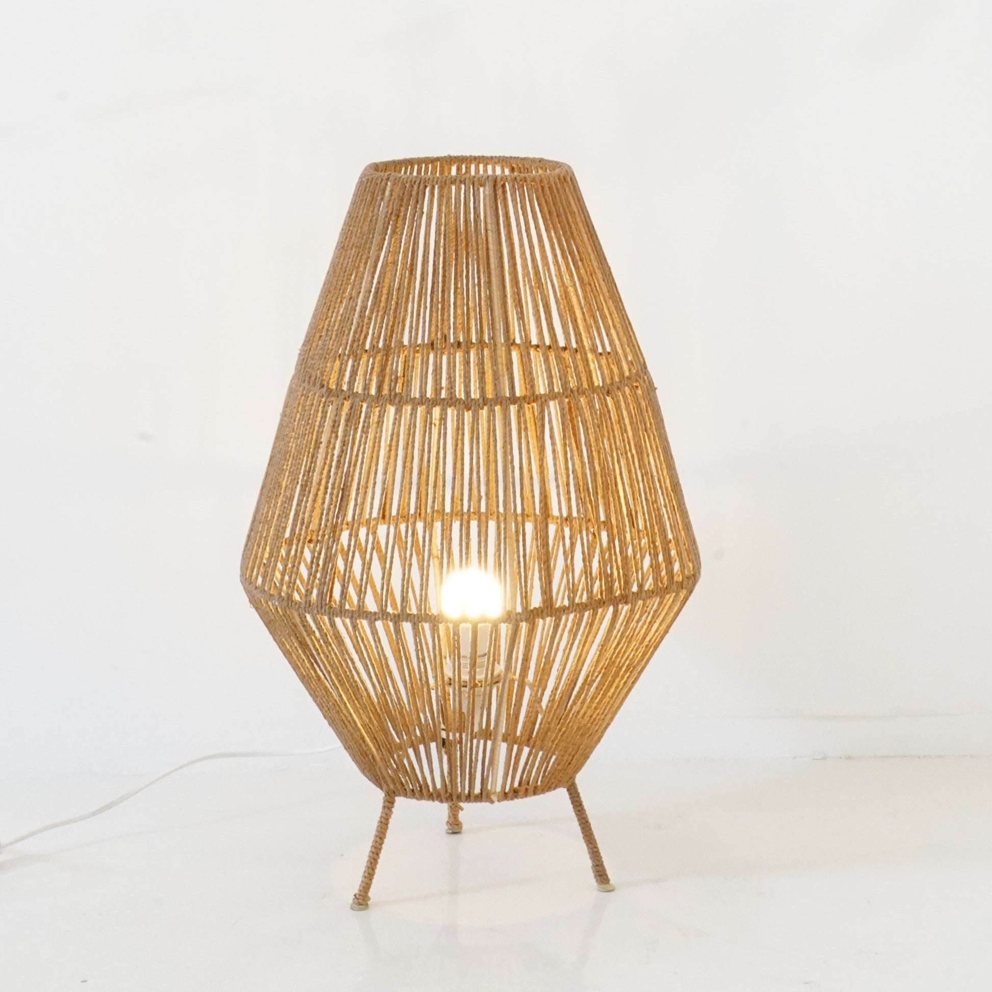 Maura Light Lamp - crafted from woven jute - Tribe Dubai