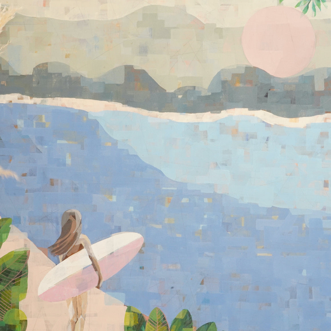 Surfer Girl Painting by Nik