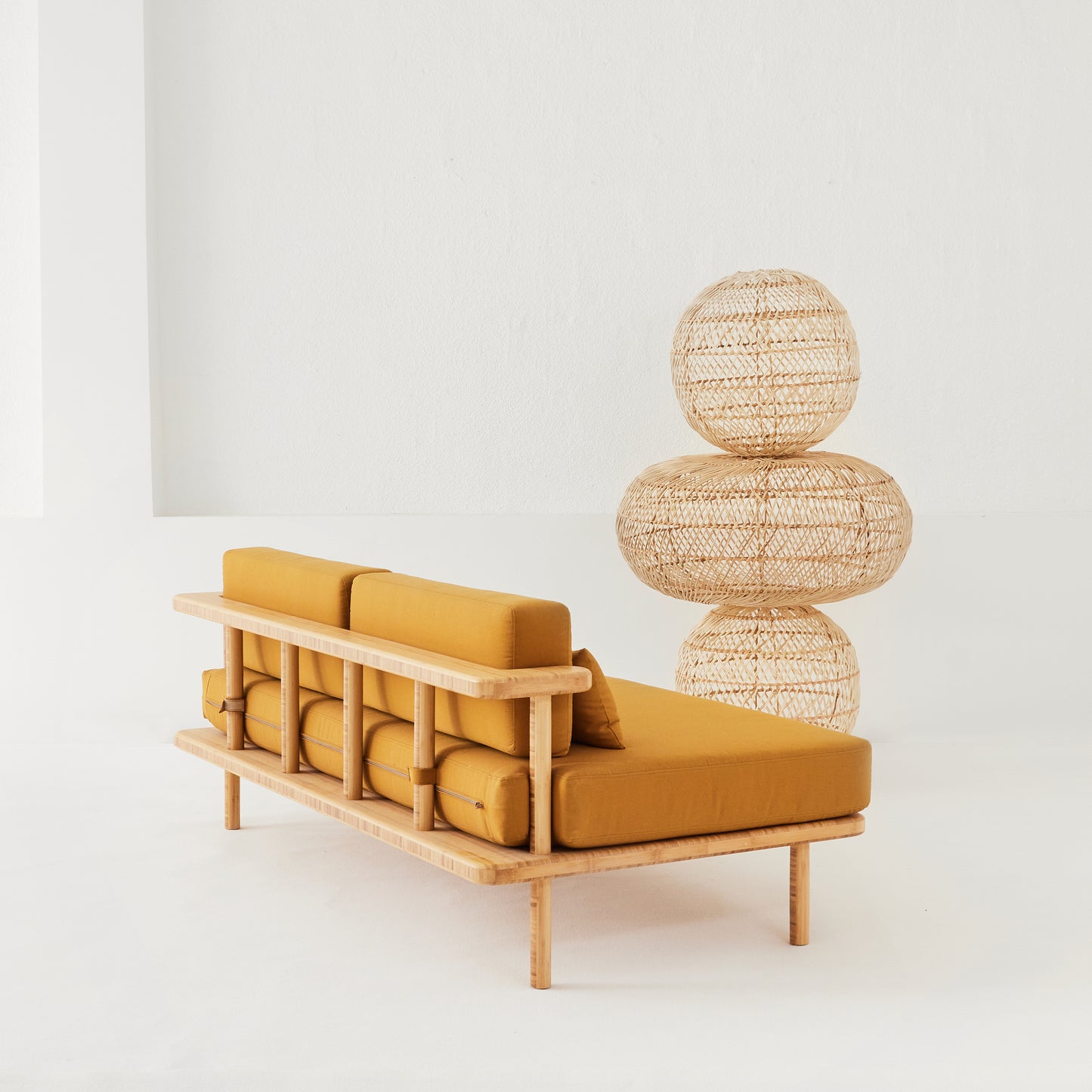 NuBambu Custom-Made Bamboo Wood Sofa