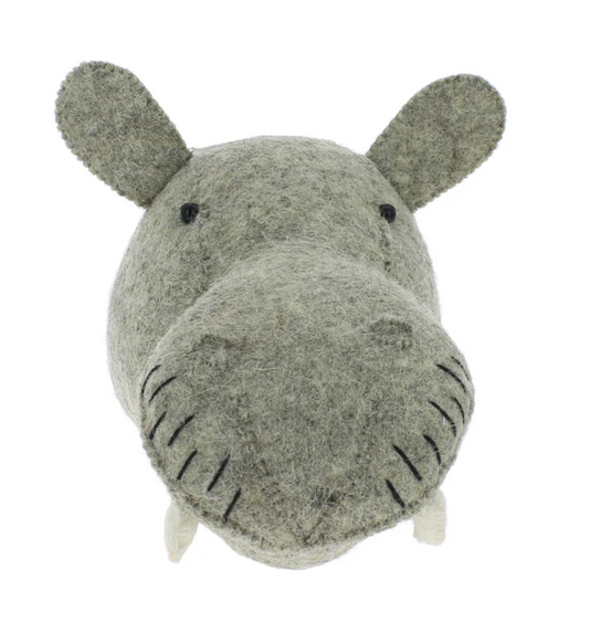 Hippo Mini Head Wall Decor