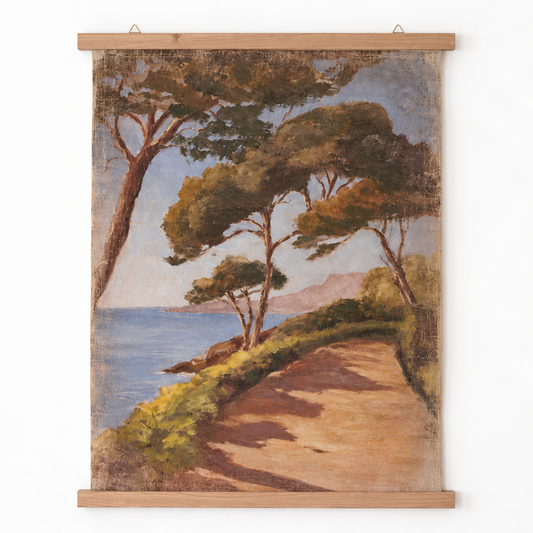 Luxe Banner Recycled Paper Print - Promenade Mediterraneenne