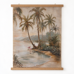 Luxe Banner Recycled Paper Print - Flamingo Beach