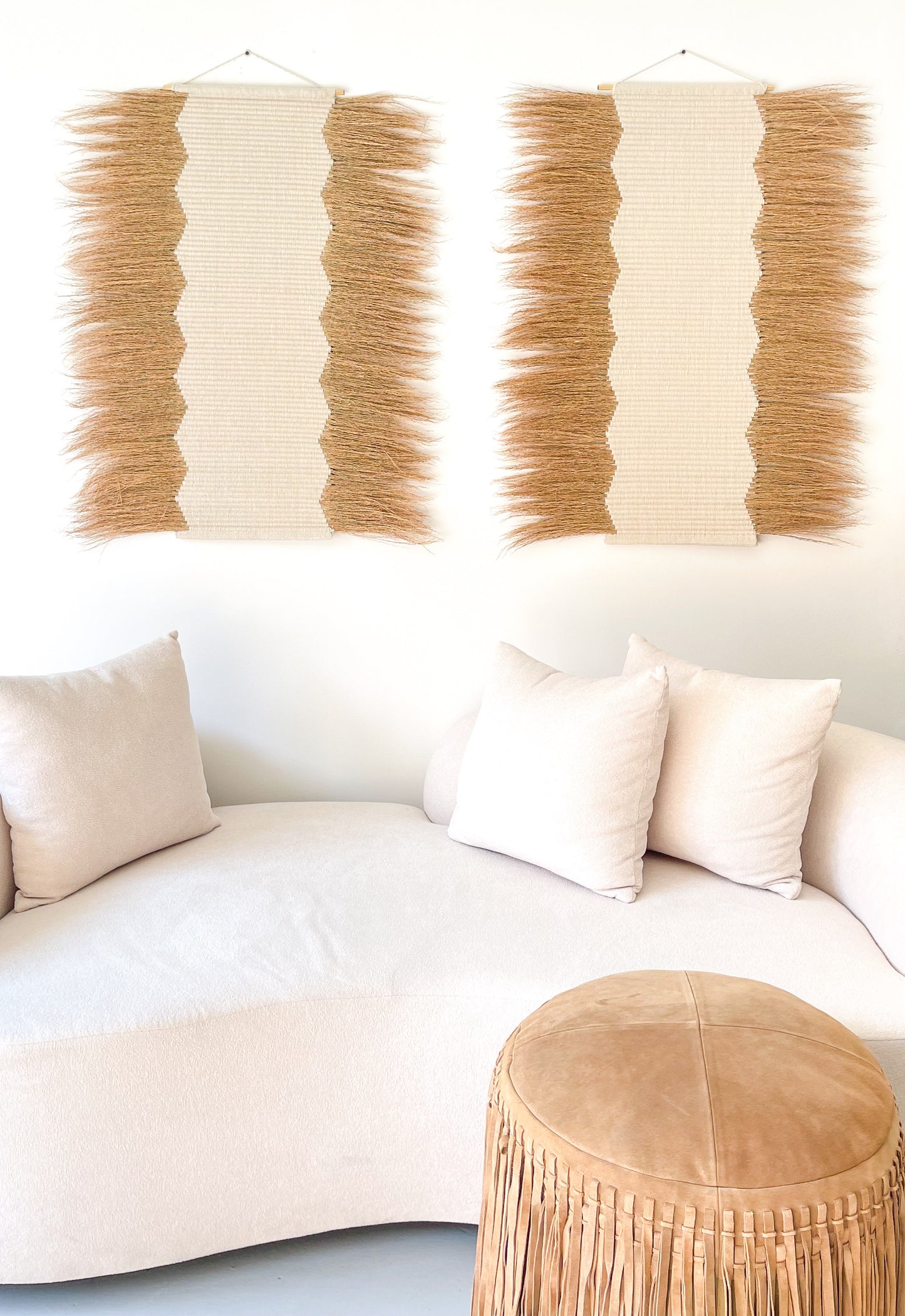 Husk Collection- Chawal Ivory Wall Art