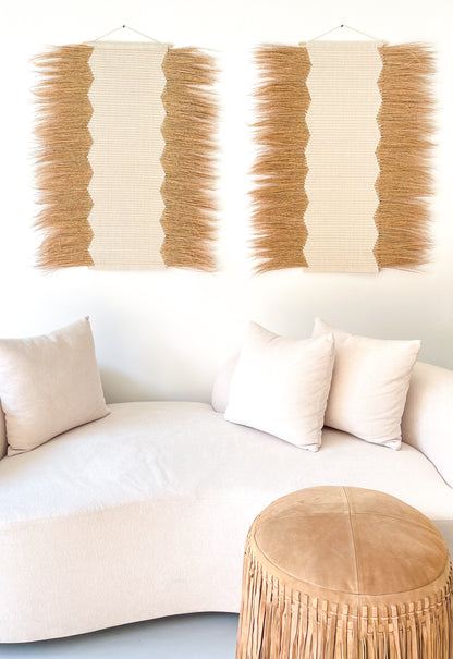 Husk Collection- Chawal Ivory Wall Art