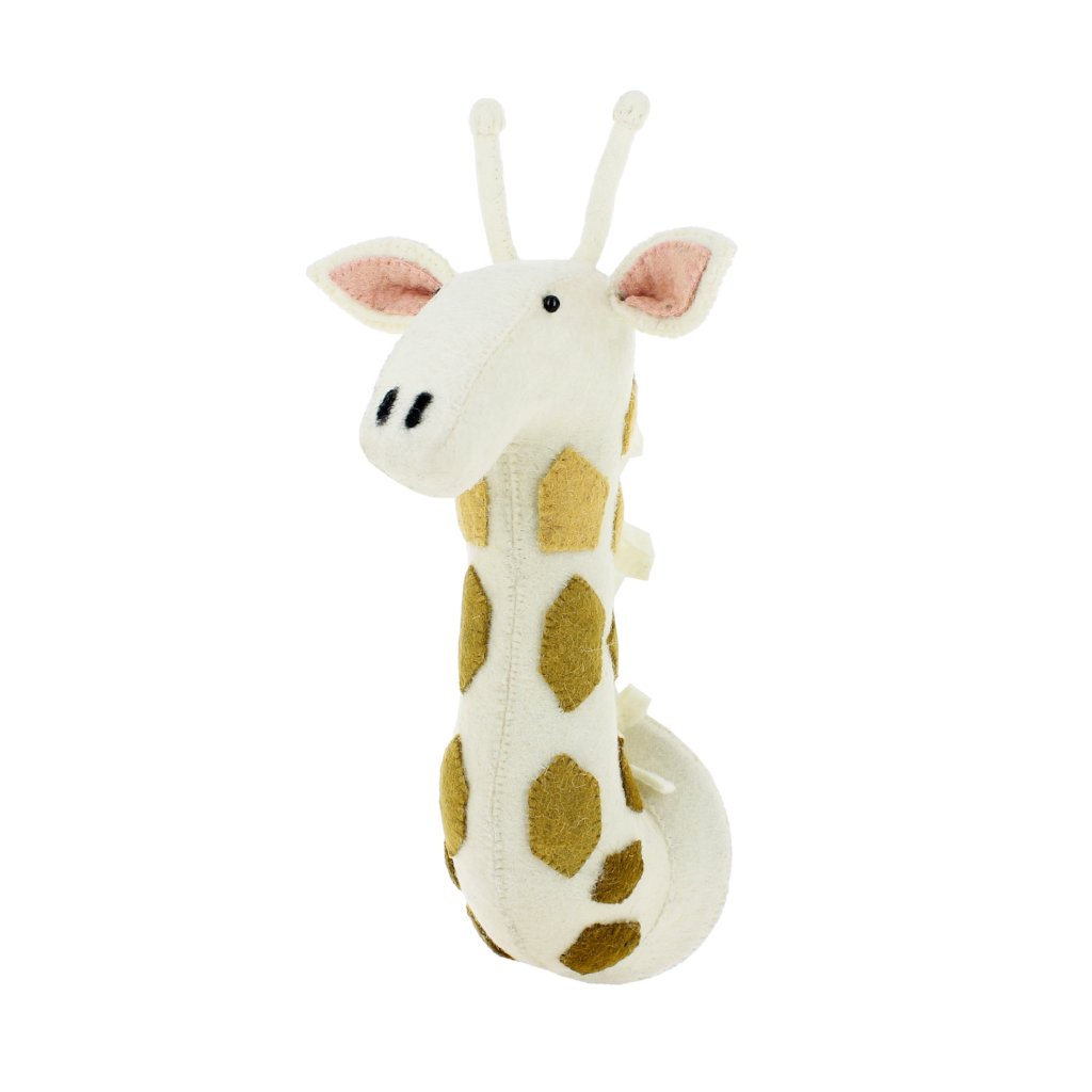 Giraffe Semi White Wall Decor