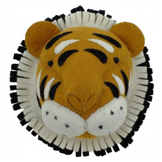 Tiger Large Double Ruff Head Wall Decor