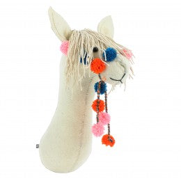 Semi Cream Llama With Bridle by Fiona Walker
