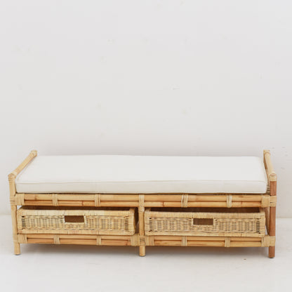 Bamboo Bench With Storage