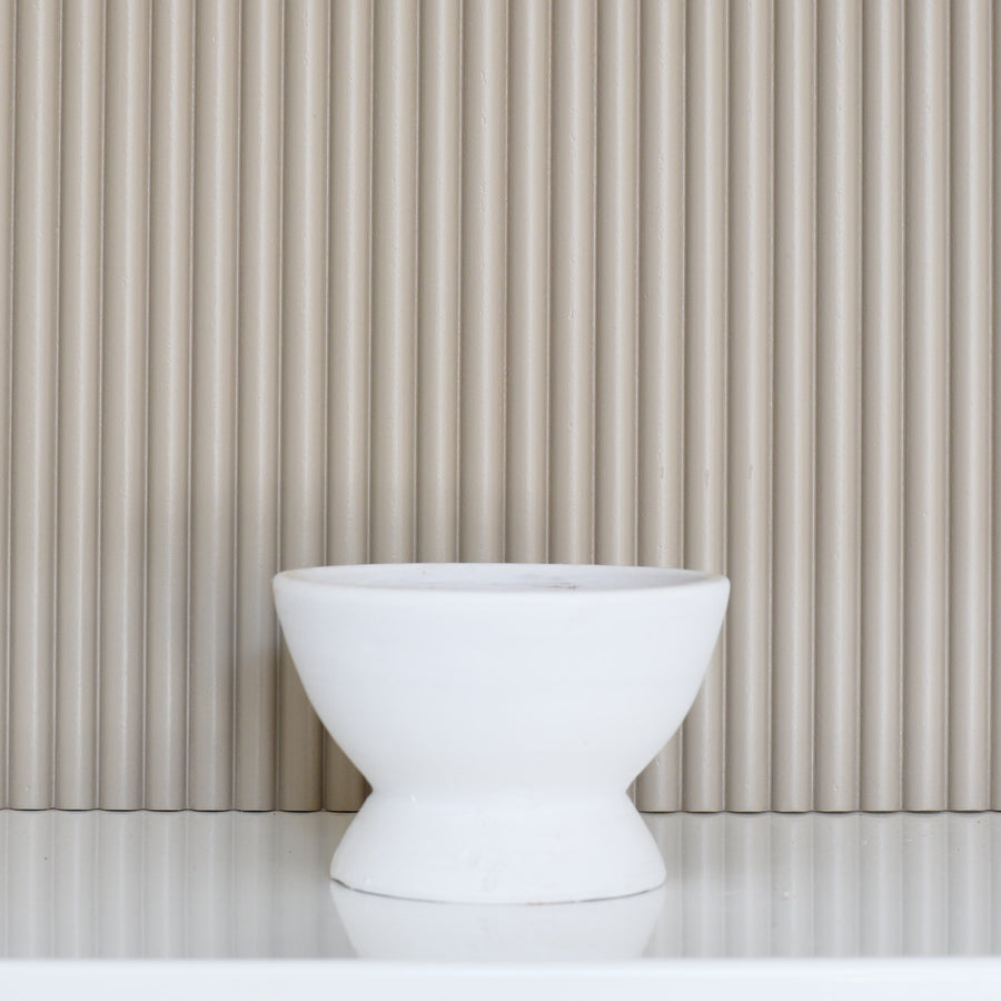 Earth Collection - Beatrice Ceramic Pot, white washed