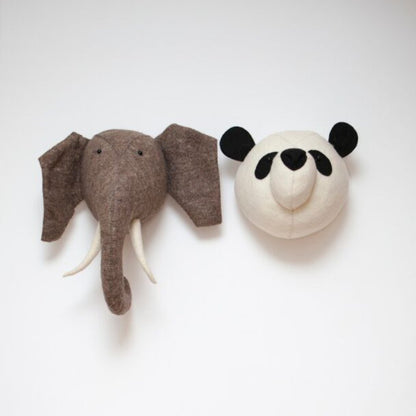 Elephant Large Head with Tusks Wall Decor